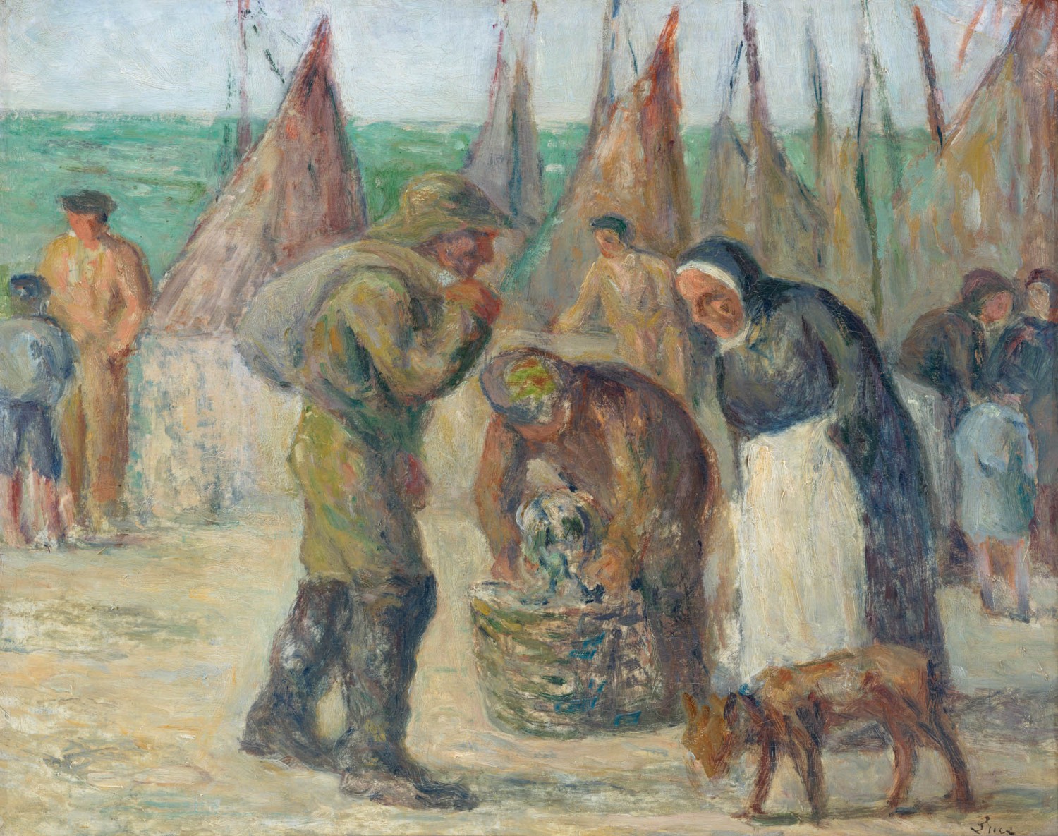 Maximilien Luce - Le retour de la pêche, Honfleur