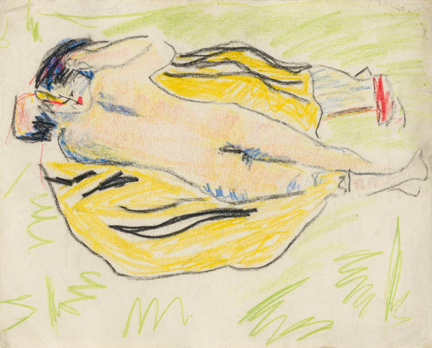 Ernst Ludwig Kirchner - Paar auf gelbem Tuch