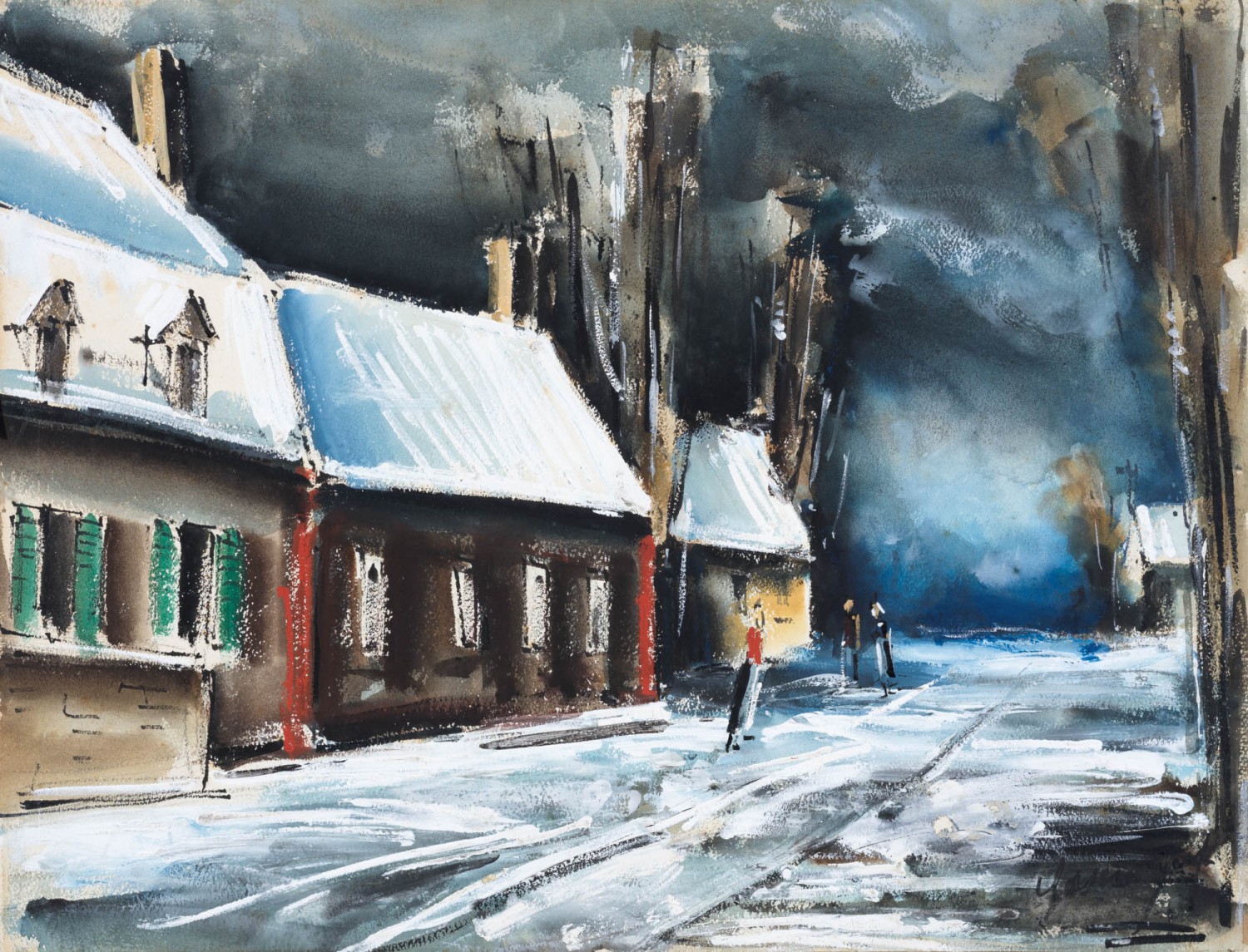 Maurice de Vlaminck - Village sous la neige