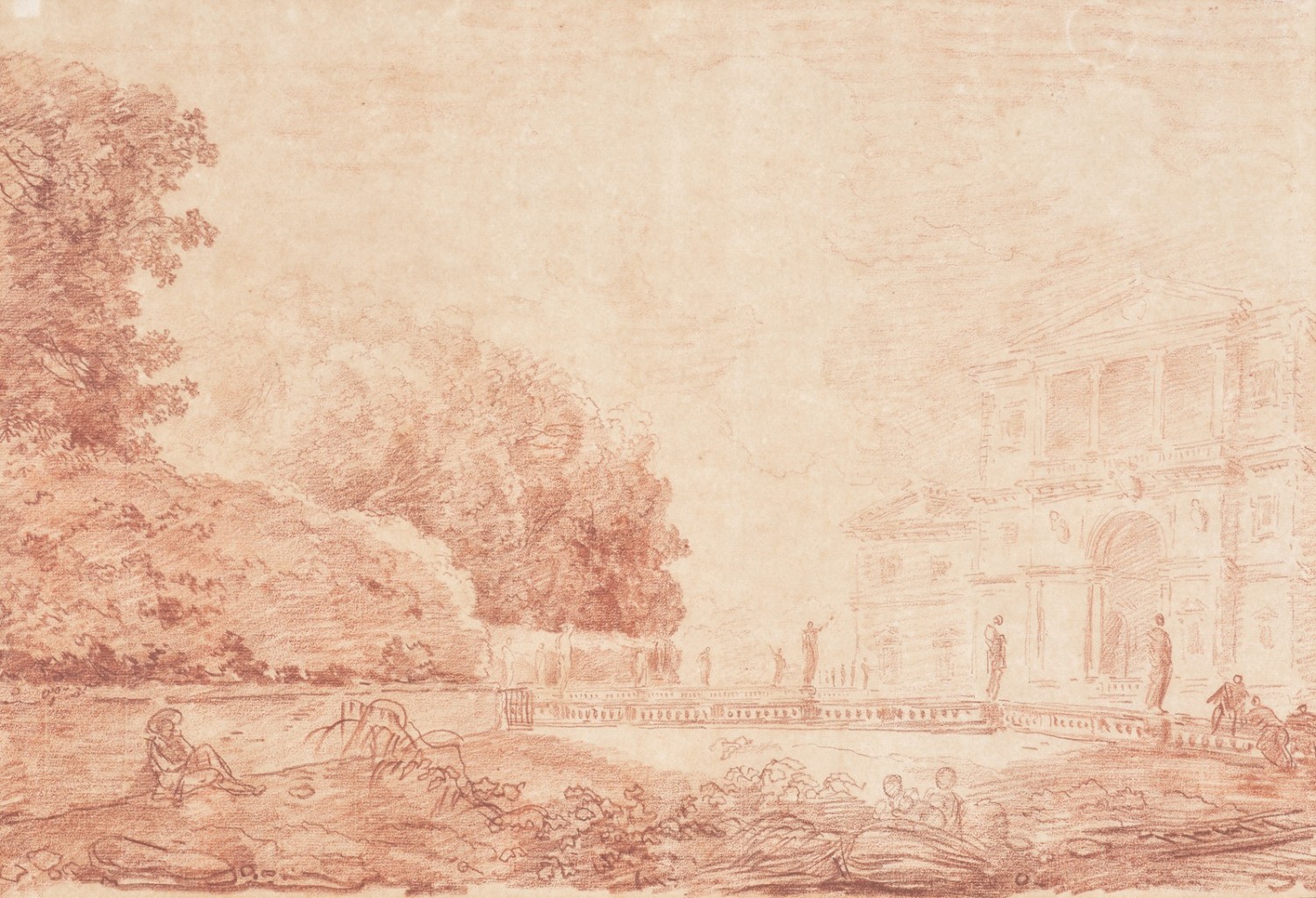 Hubert Robert - Ansicht der Villa Aldobrandini in Frascati