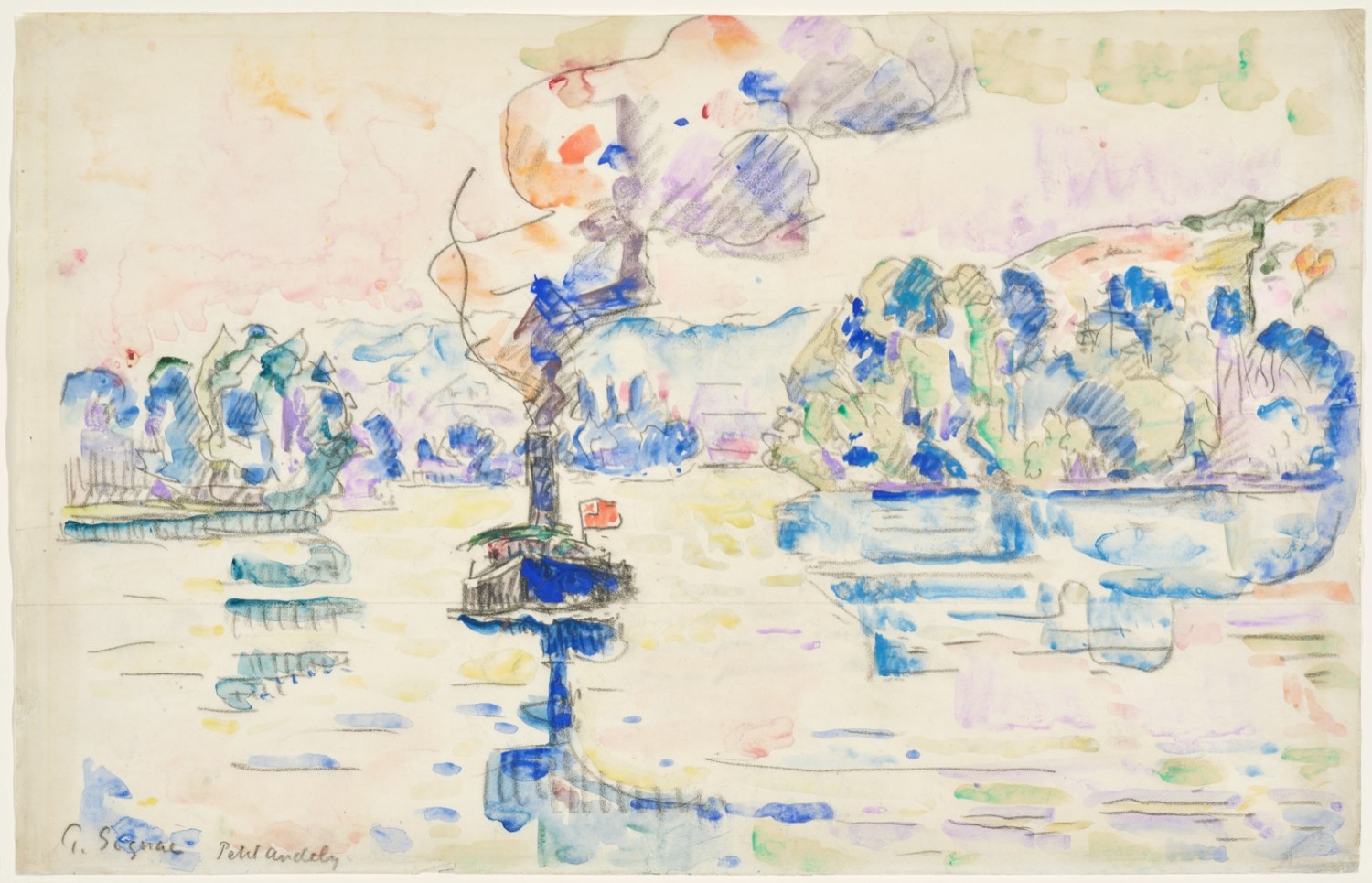 Paul Signac - La Seine au petit Andely 
