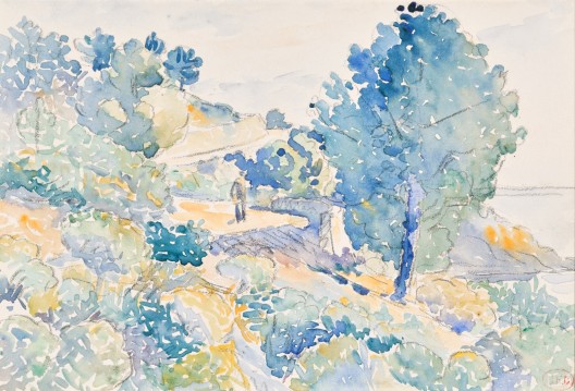 Henri Edmond Cross - Route d’Aiguebelle à Cavalière, 11 heure du matin