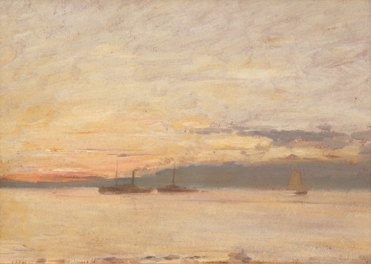 François Bocion - Bateaux sur le Léman (Studie)