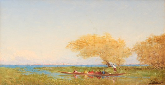 Félix Ziem - Promenade en sandolo dans la lagune