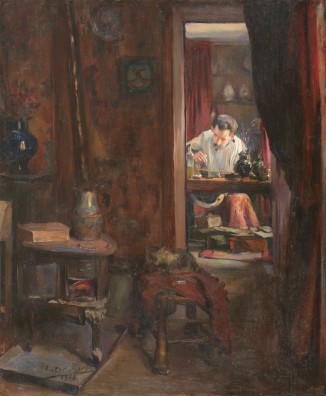 Victor Marec - Portrait présumé d'Émile Gallé dans son atelier