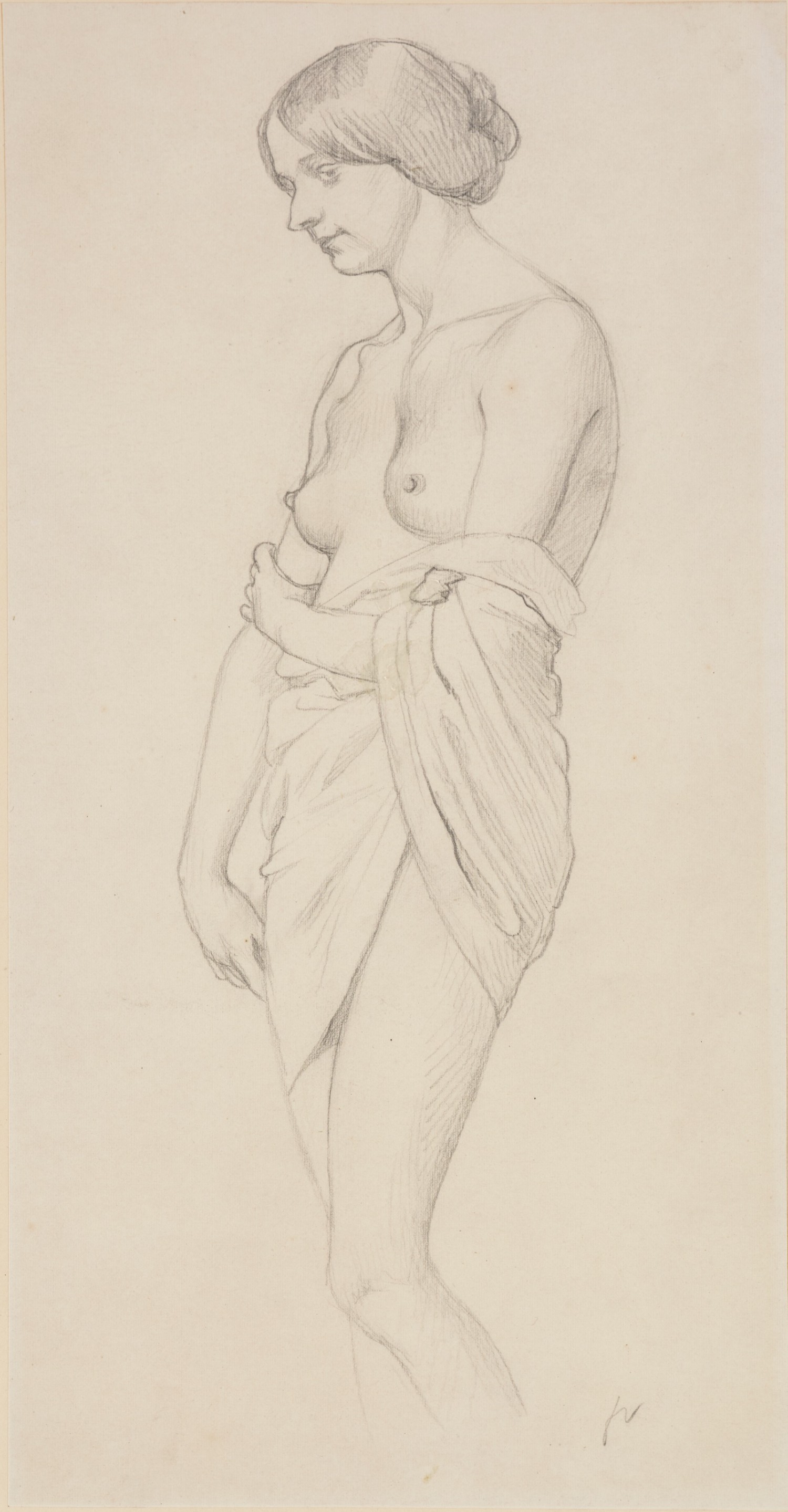 Félix Vallotton - Baigneuse de profil (Studie zu Gemälde)