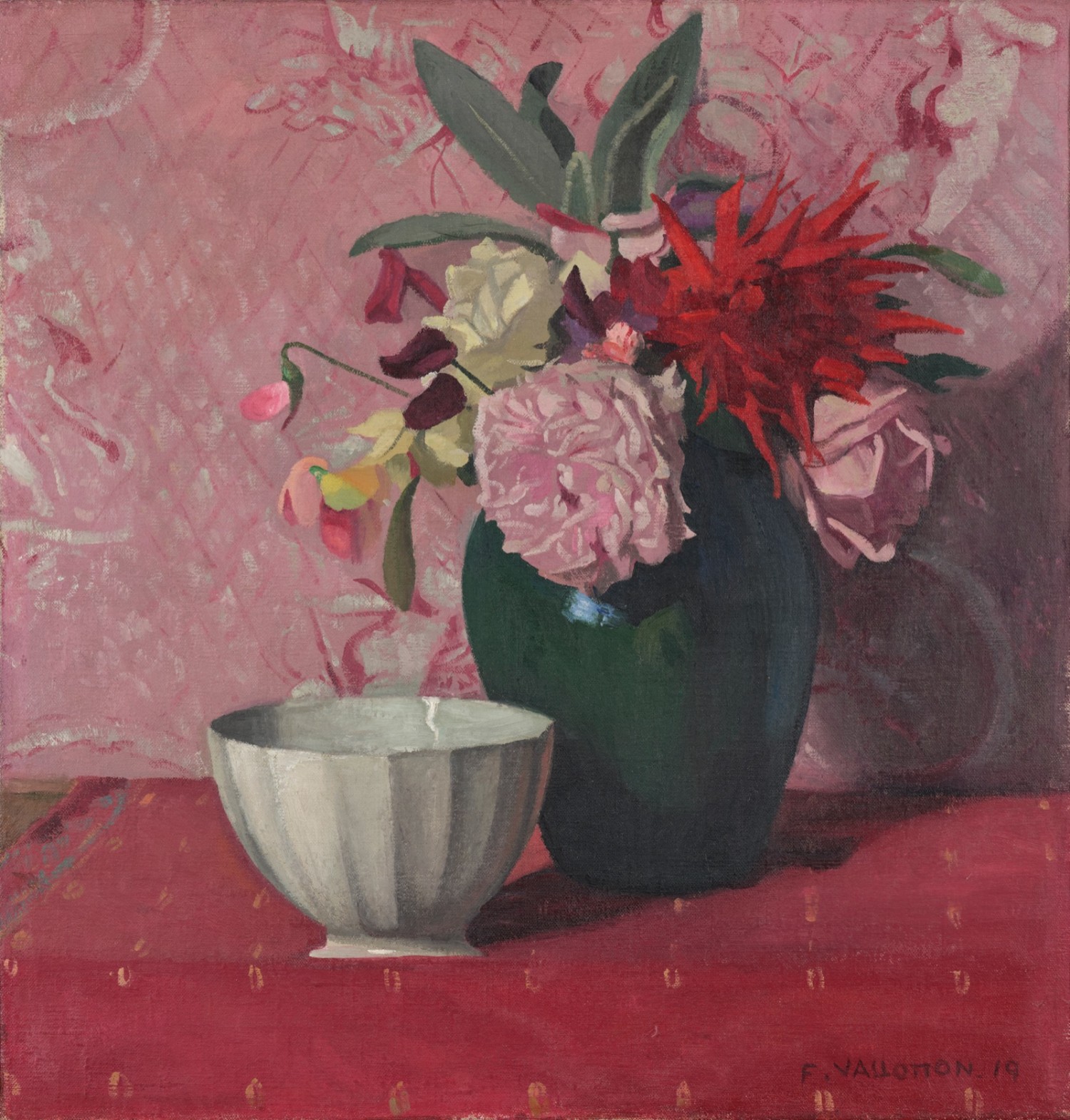 Félix Vallotton - Vase vert et bol blanc