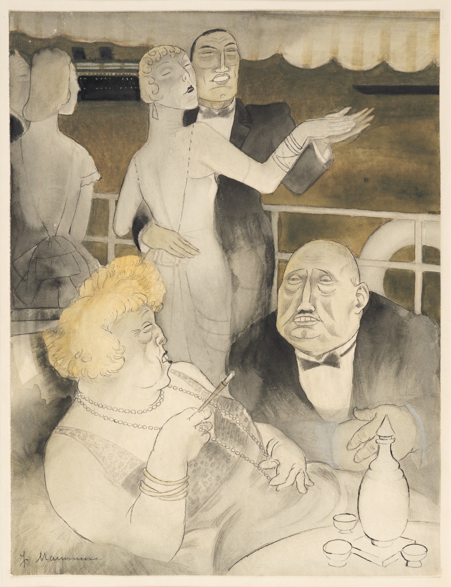 Jeanne Mammen - Auf der Yacht
