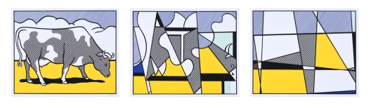 Roy Lichtenstein - Cow going abstract