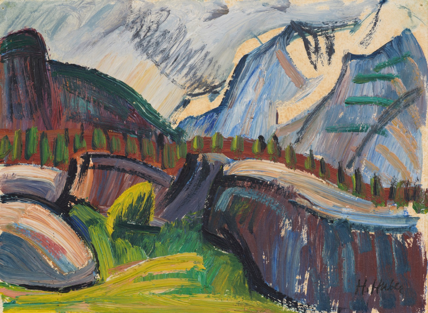 Hermann Huber - Gebirgslandschaft