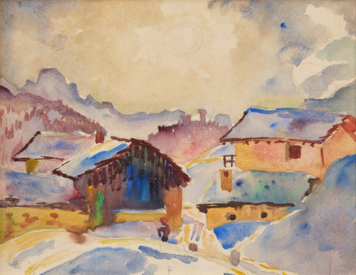 Giovanni Giacometti - Sole inverno, Schneestimmung in Maloja