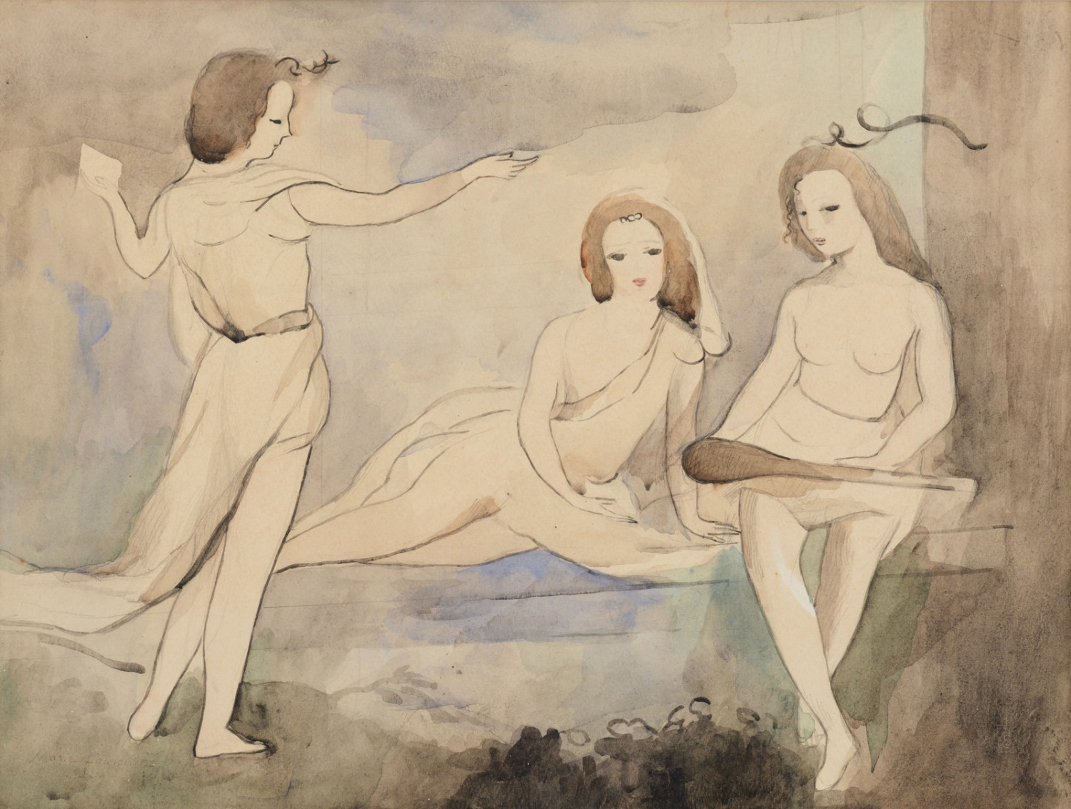 Marie Laurencin - Déclamation dans un jardin