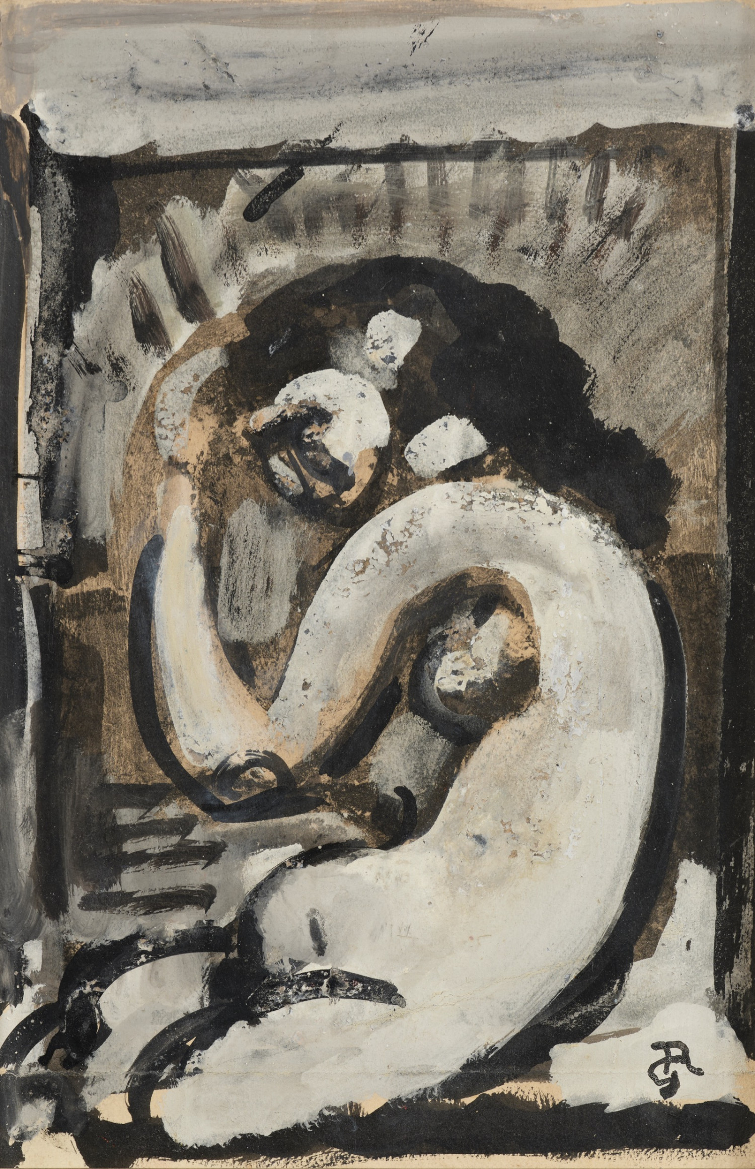 Georges Rouault - Nu accoudé (Fleurs du mal)