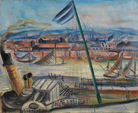 Irène Reno - Bateaux au port