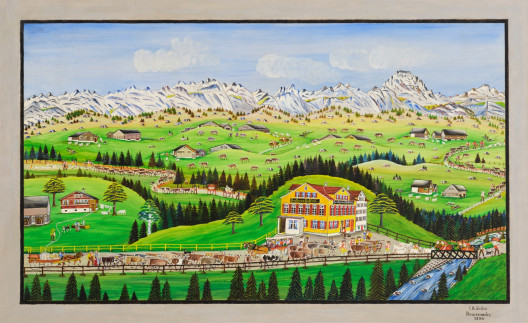 Johann Baptist Zeller - Alpfahrt vor Gasthaus Rossfall