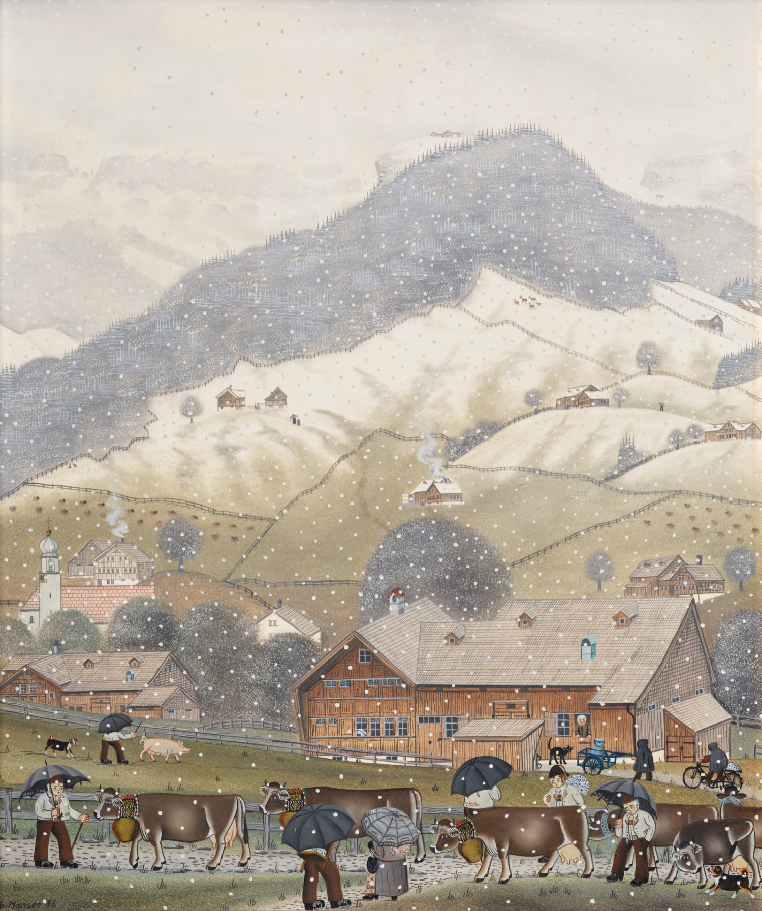 Albert Manser - Der 1. Schnee in Schwende