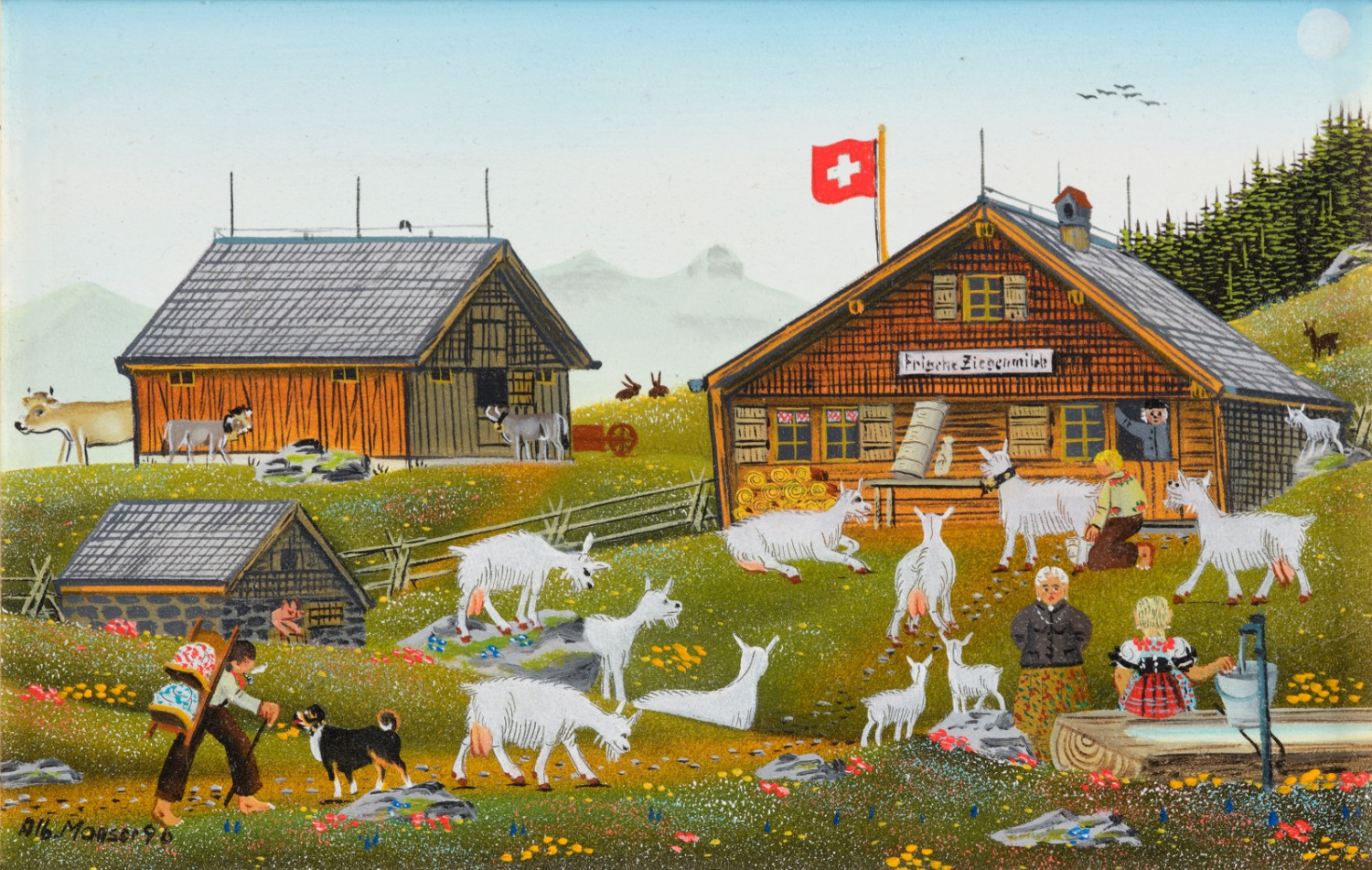 Albert Manser - Beim Ziegenmelken