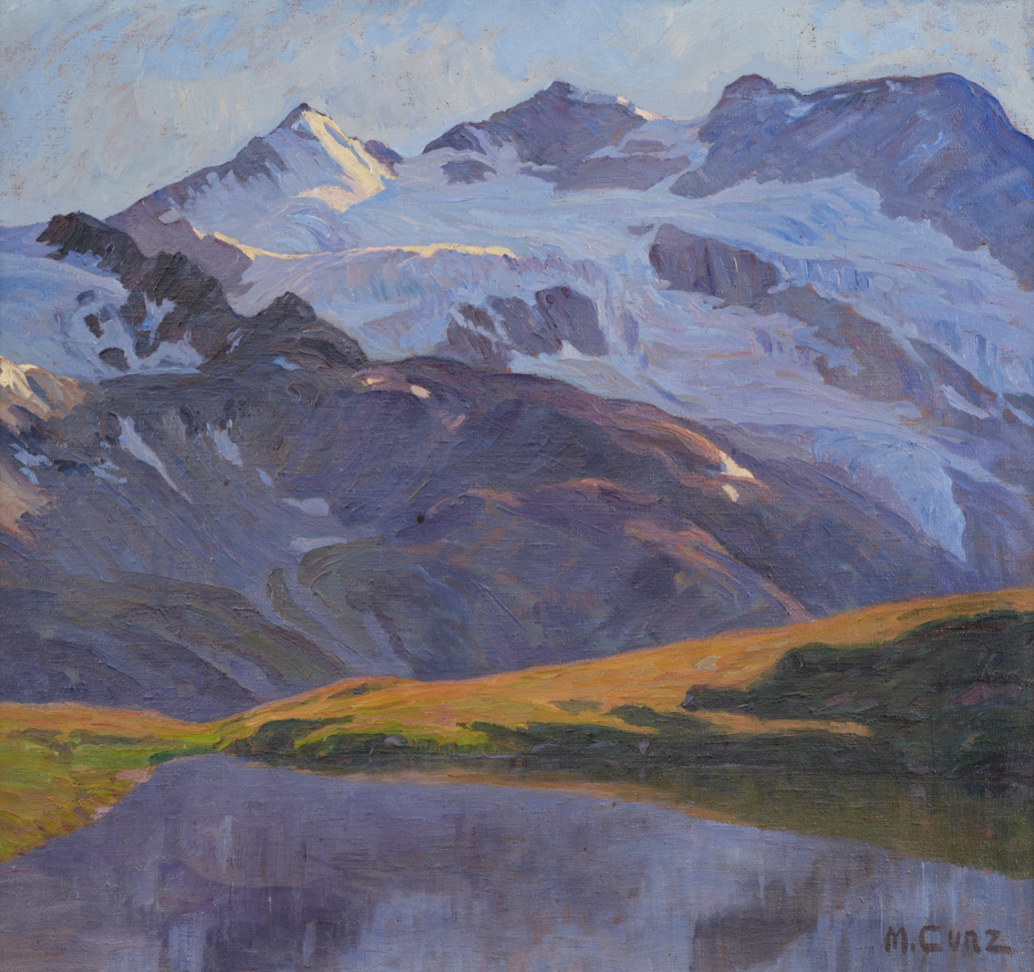 Martha Cunz - Cambrenagruppe gegen Licht (Bernina, Engadin)