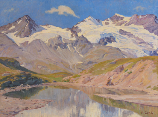 Martha Cunz - Bergsee mit Cambrenagruppe (Bernina, Engadin)