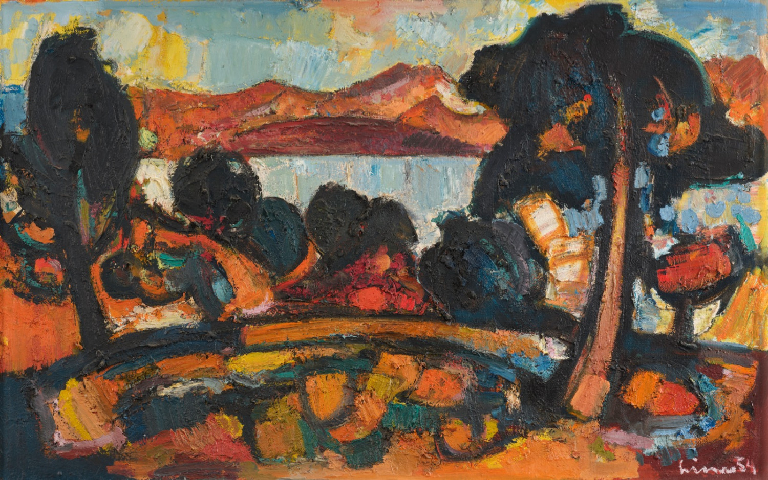 Carl Walter Liner - Landschaft auf Korsika