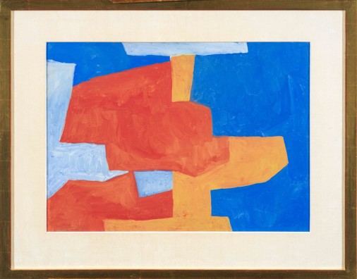 Serge Poliakoff - Composition rouge, bleue et jaune