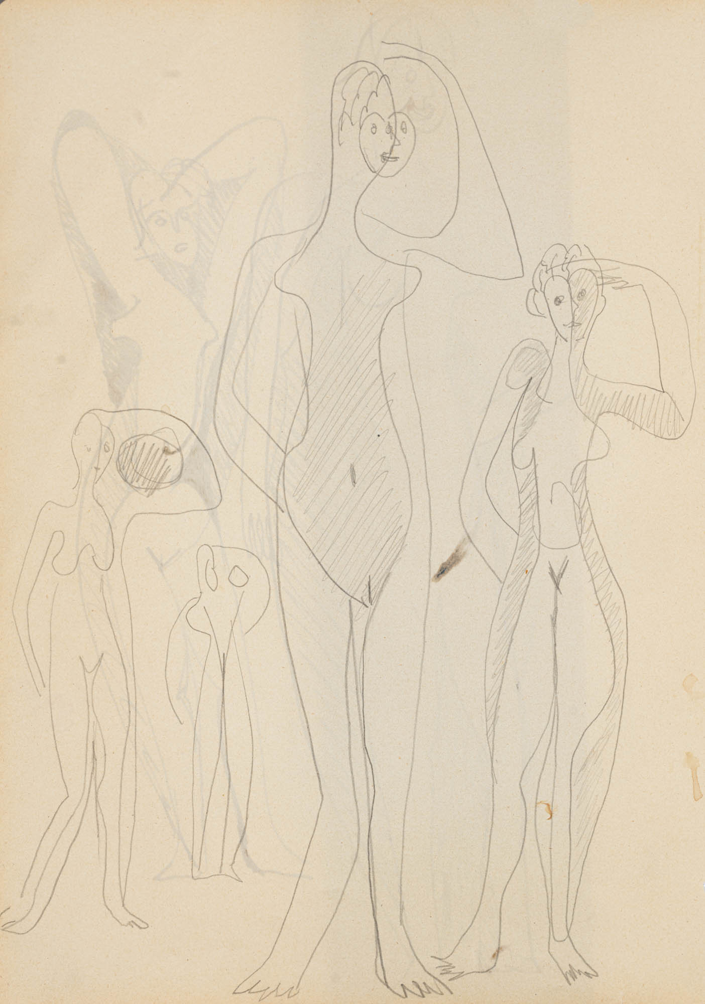Ernst Ludwig Kirchner - Zwei Akte / Vier Figuren