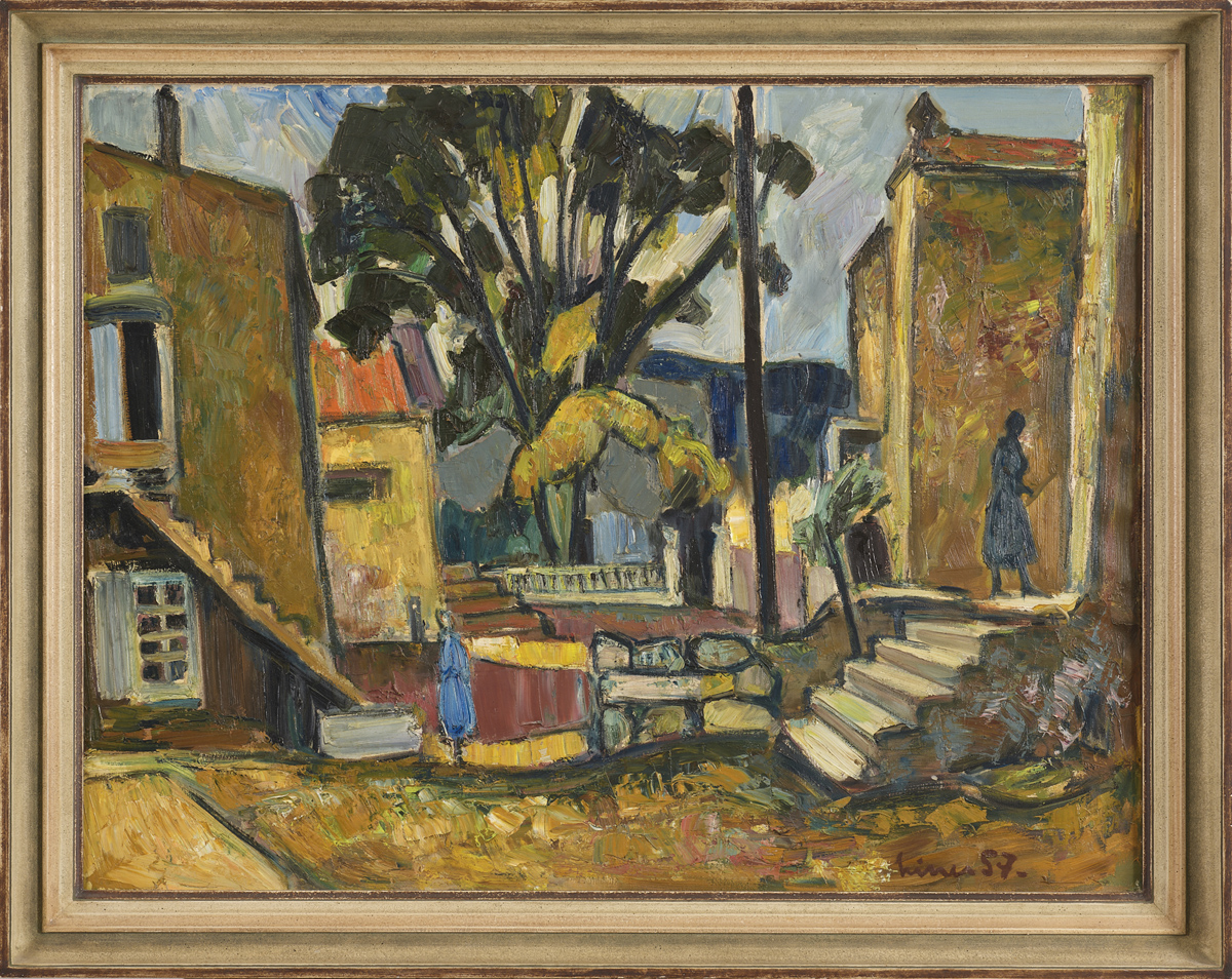 Carl Walter Liner - Dorfszene im Süden
