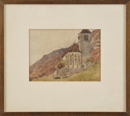 Albert Anker - Kirche von Ligerz