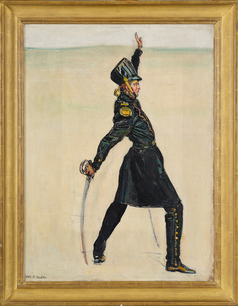 Ferdinand Hodler - Jenenser Student. Auszug der Deutschen Studenten in den Freiheitskrieg von 1813, Einzelfigur