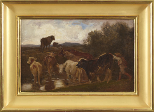 Rudolf Koller - Kuhherde in der Furt