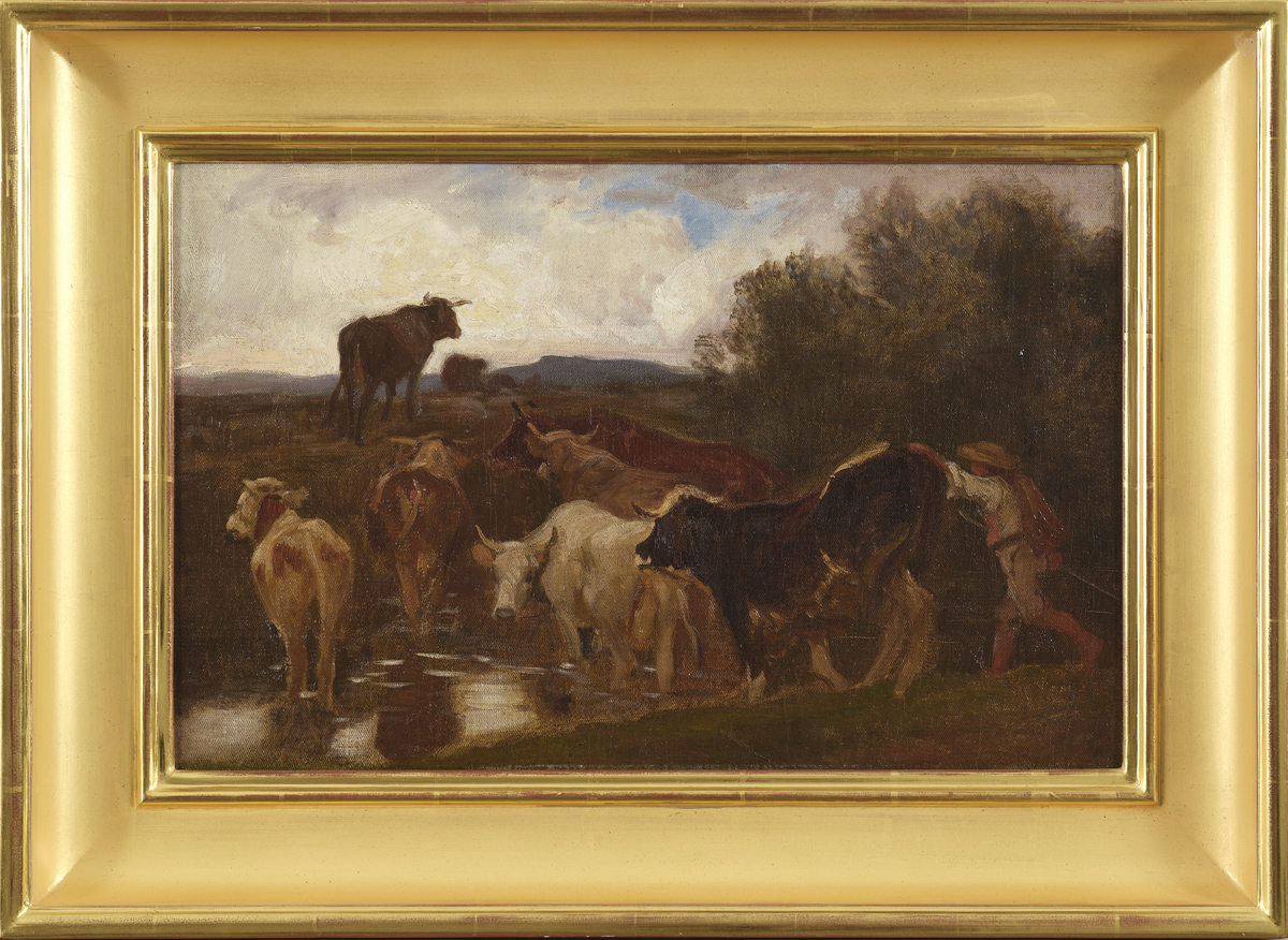 Rudolf Koller - Kuhherde in der Furt