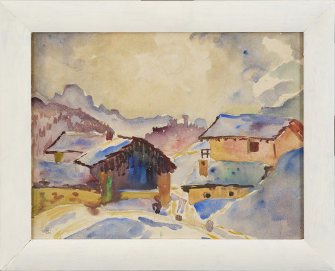 Giovanni Giacometti - Sole inverno, Schneestimmung in Maloja