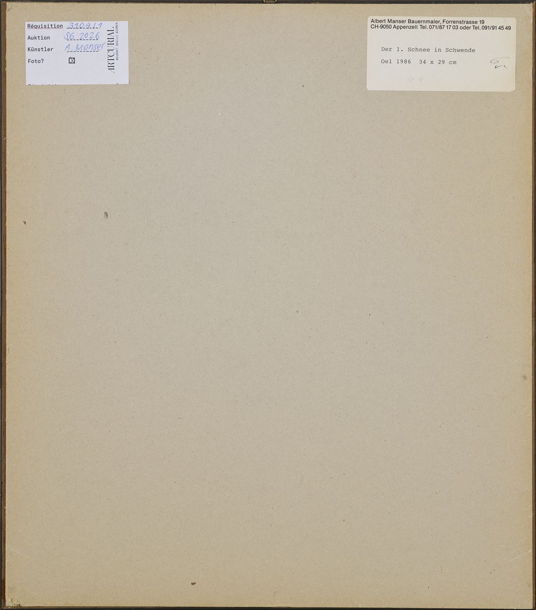 Albert Manser - Der 1. Schnee in Schwende