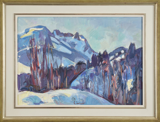 Carl Walter Liner - Blick auf Ebenalp und Öhrli im Winter